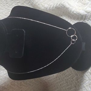 Old Rubin 3 Circle Sterling Silver Necklace (Mother and Daughter)